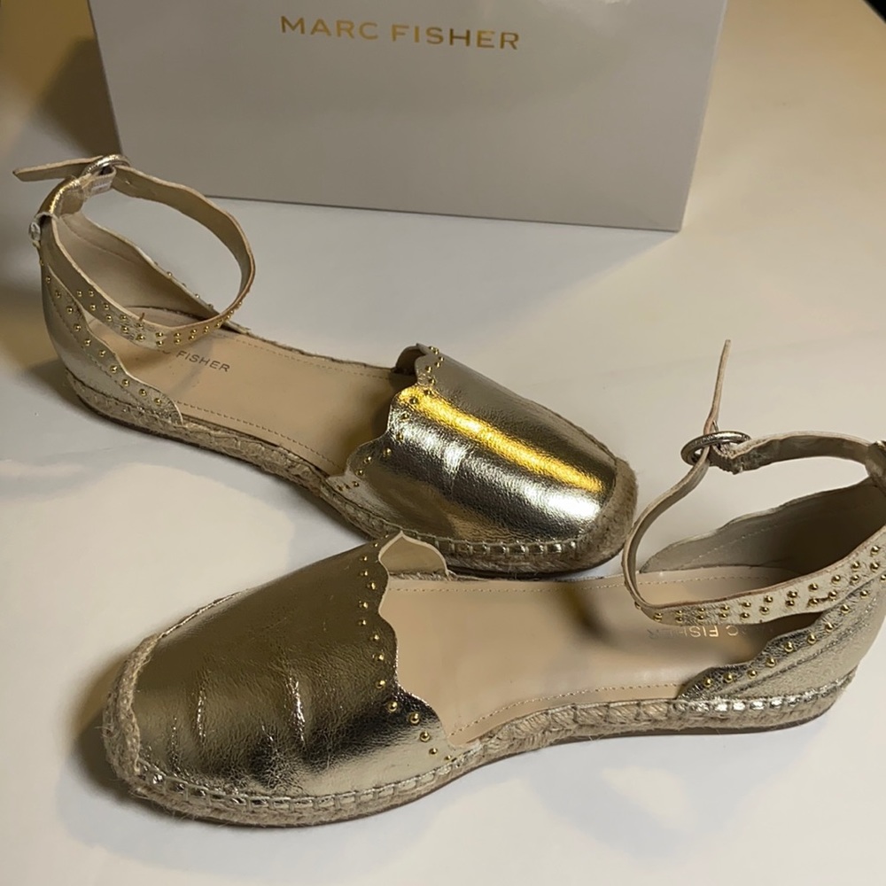 Gold Marc Fisher sandals